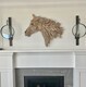 Horse head above fireplace
